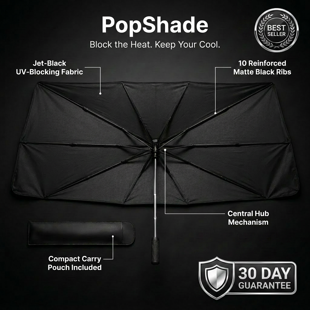 PopShade™ Umbrella Car Shade