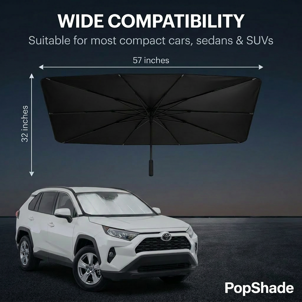 PopShade™ Umbrella Car Shade